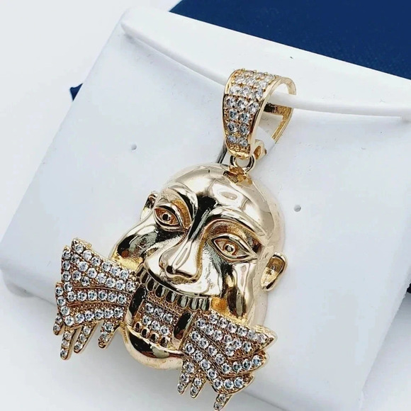 "14K Gold Plated Cubic Zircon Pendant, INUS1BR067 - Picture 2 of 9